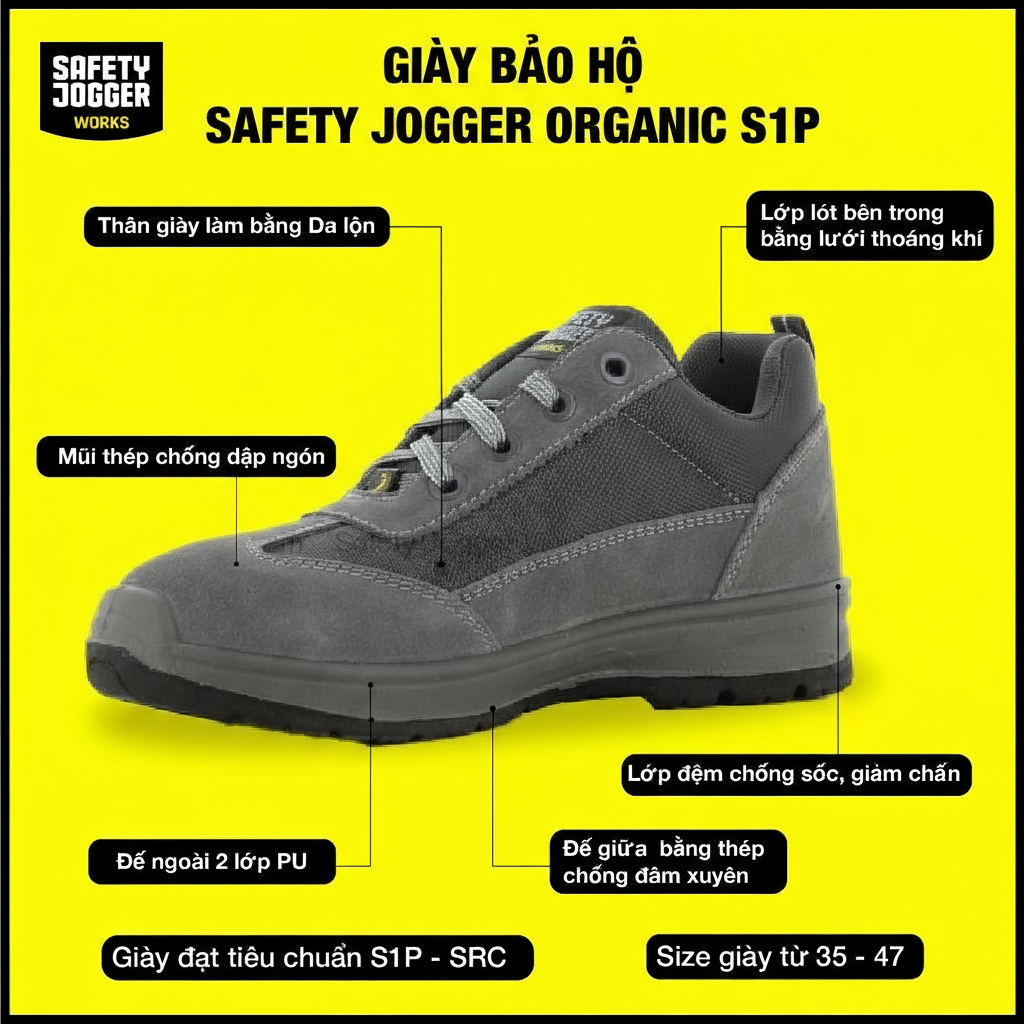 Giày bảo hộ lao động Jogger Organic S1P