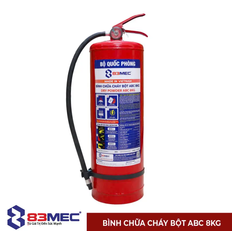 Bình chữa cháy bột ABC 8kg 83MEC